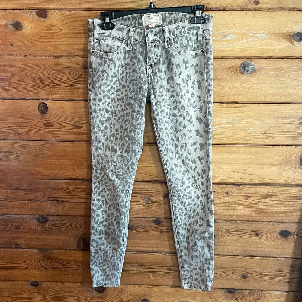 Current/Elliott The Stiletto in Grey Leopard Sz 24 - Picture 2 of 10
